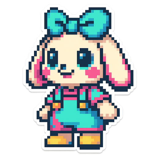 像素霓虹kawaii吉祥物