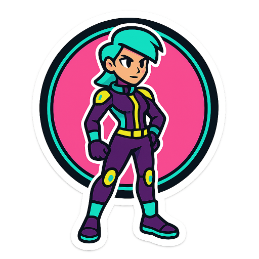 霓虹線條粗框圓形徽章