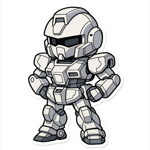 Q版機械少女線條圖