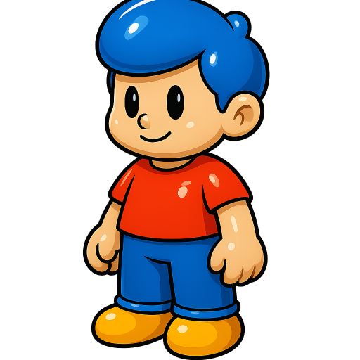 極簡光澤玩具線條角色