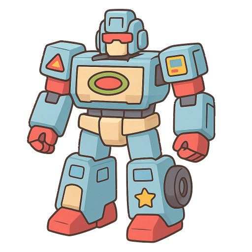 可愛玩具貼紙風變形車機器人