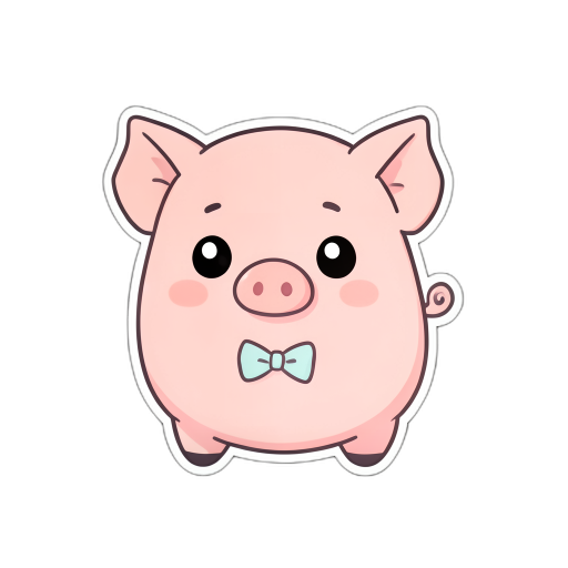 粉嫩卡通小豬Kawaii風格