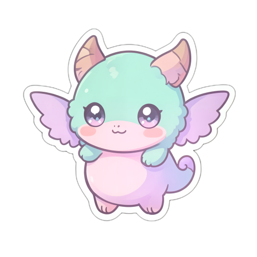 神秘怪獸夥伴軟調粉彩卡通風格