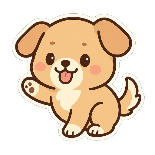 活潑布莉可愛貼紙狗