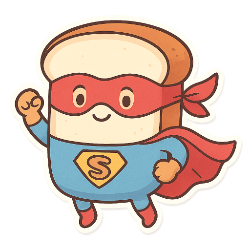 柔和粉彩麵包英雄貼紙