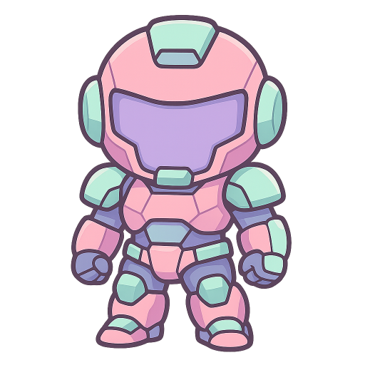 糖果色萌系機甲貼紙風